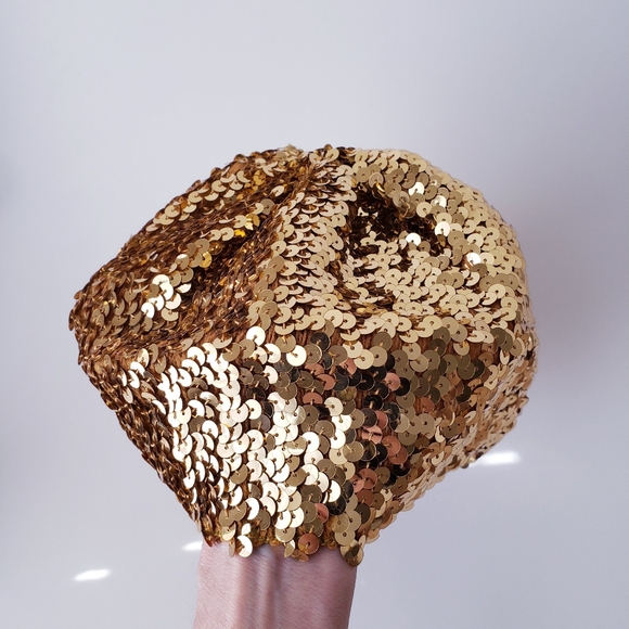 Vintage Gold Sequins Slouchy Hat - Picture 9 of 9